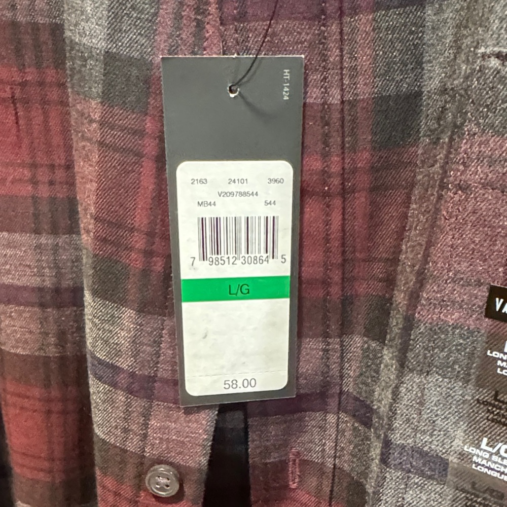 Van Heusen Multicolor Plaid Long Sleeve Shirt - Picture 5 of 7